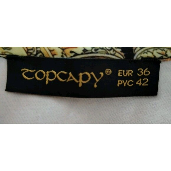 TopCapy Top Size EUR 36 US S Baroque Medusa Print V Neck Short Sleeve - Picture 2 of 11